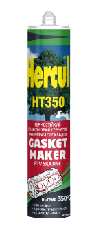 Термостійий силіконовий герметик HERCUL HT350 GASKET MAKER чорний 280мл
