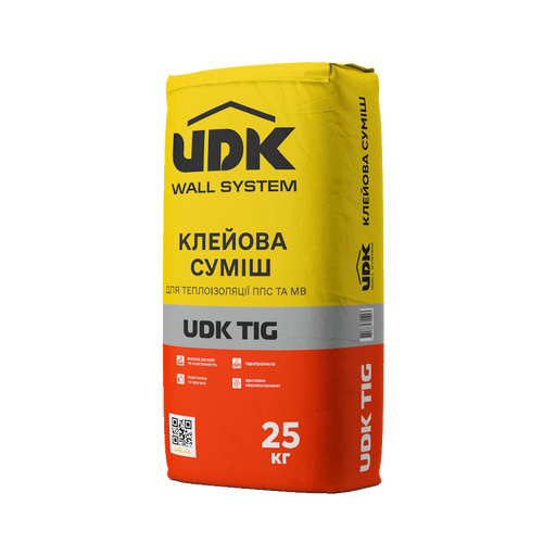 UDK TIG Клейова суміш для теплоізоляції ППС та МВ UDK TIG фото купити в Кривому Розі